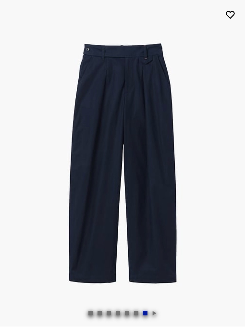 Victoria Beckham x GAP High-Rise Pleated Arc Trouser in Navy